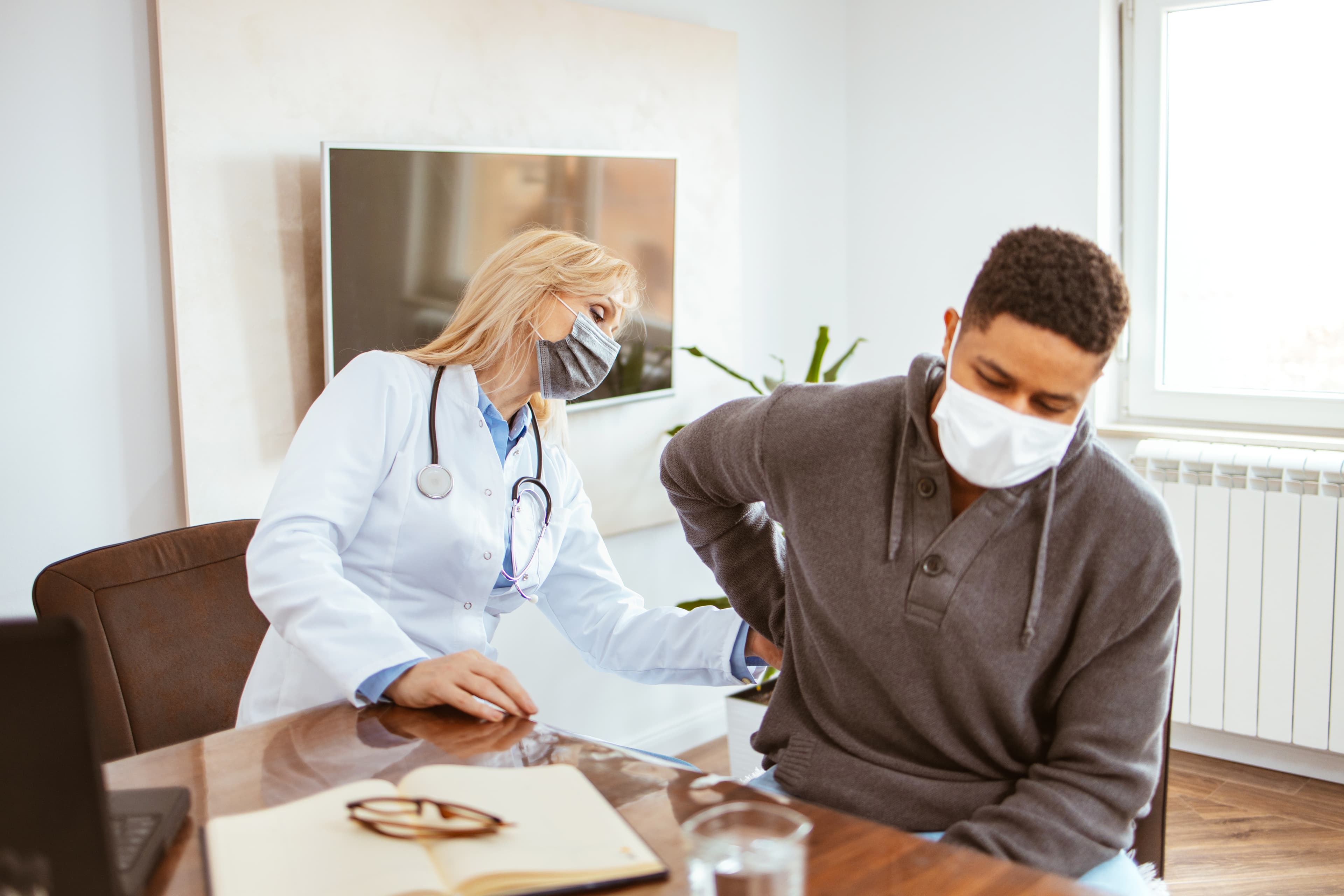 Doctor and patient consult