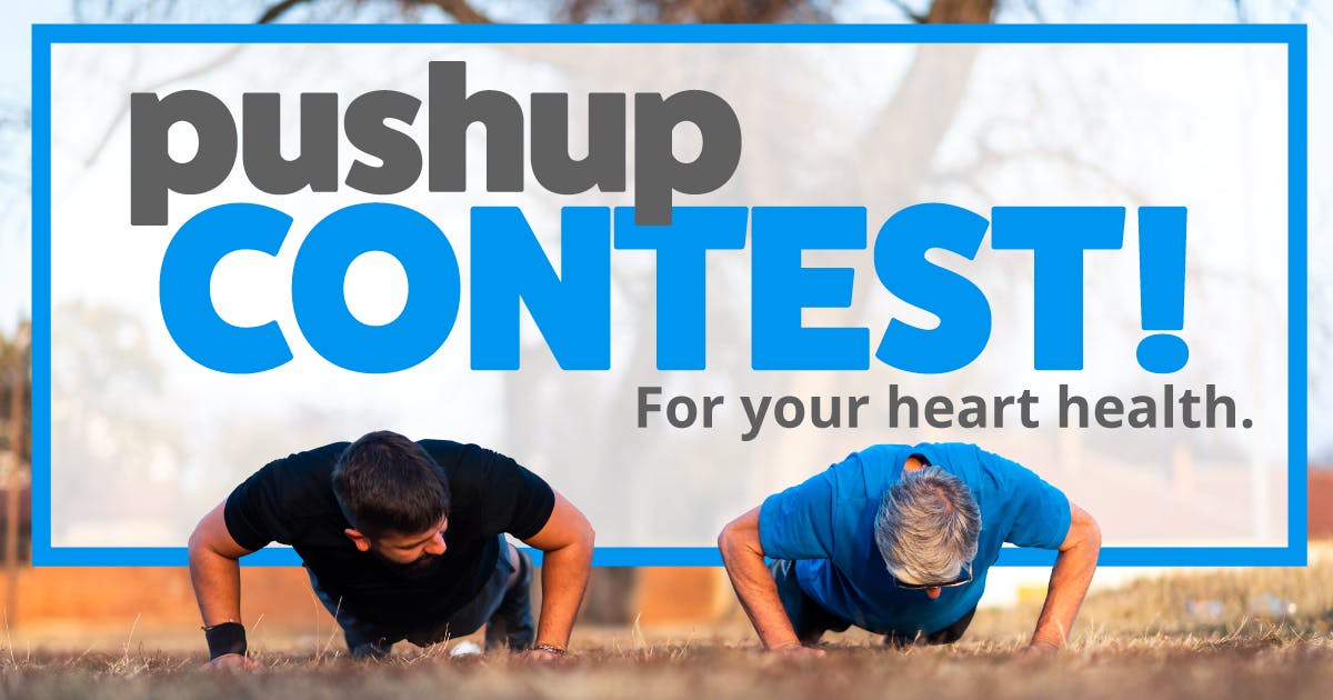 Pushup contest! For your heart health.